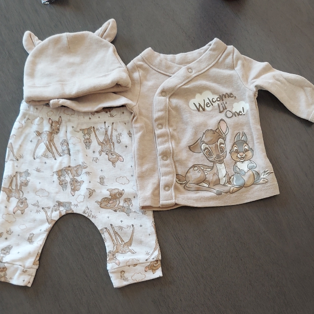 Adorable Disney Baby Bambi Outfit & Hat